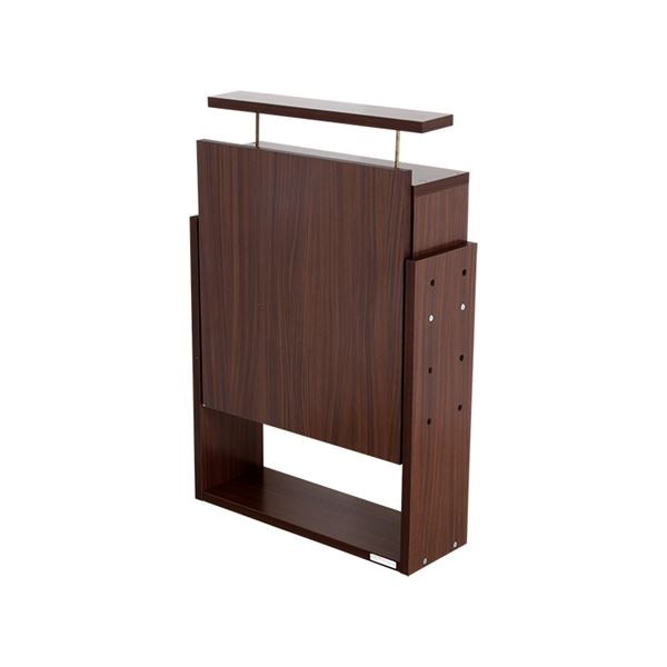 コレクションケース/収納棚 レギュラー 専用上置き (ハイタイプ 奥行19cm用 ブラウン) 幅54.1cm 本体別売 (組立品)