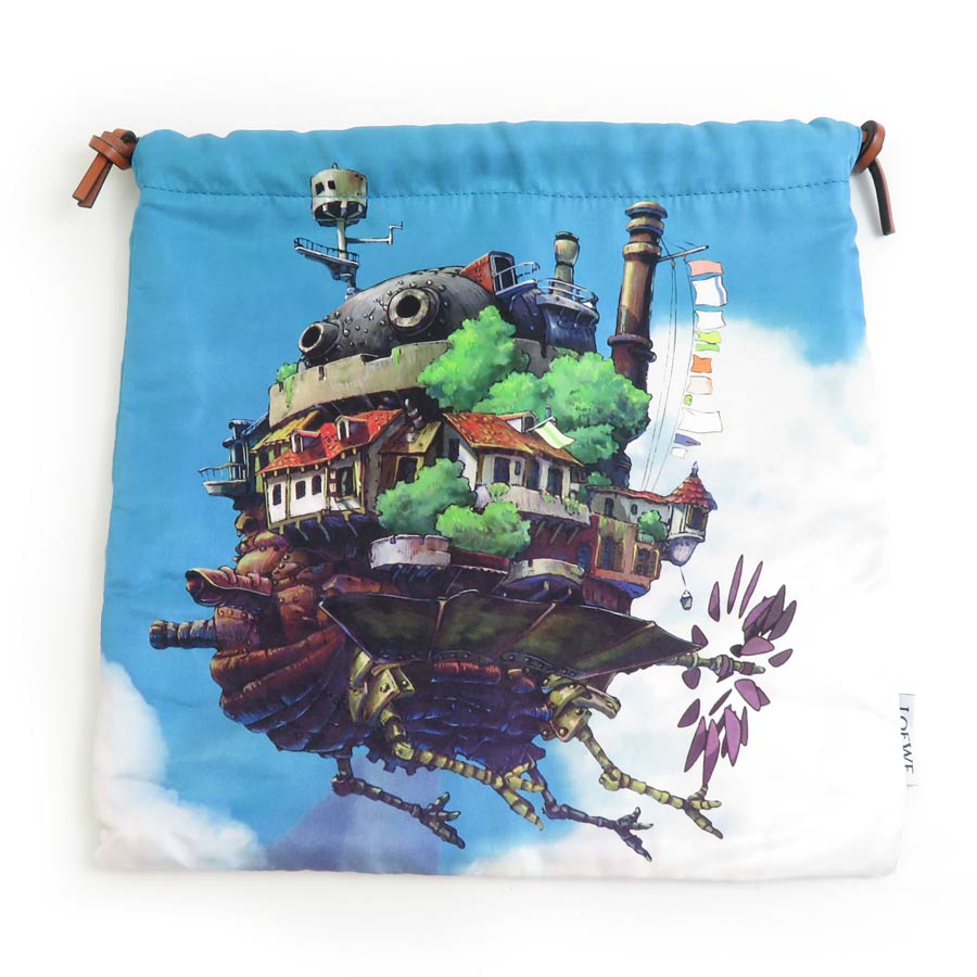 ロエベ LOEWE ポーチ 巾着ポーチ ハウルの動く城 ドローストリング ポーチ キャンバス マルチカラー レディース h31220i