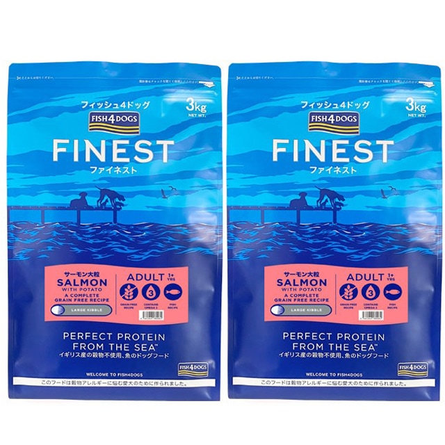フィッシュ4 ドッグ サーモン大粒 3kg 2個セット