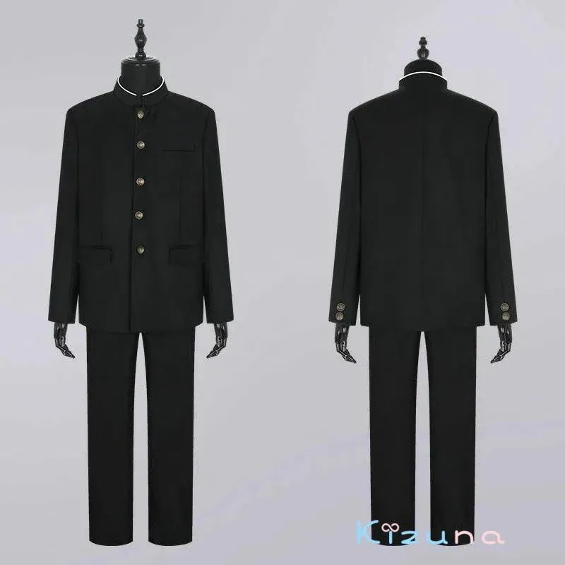 【一部の現物は明日出荷】学生服 上下セット 超黒ハイグレード 洗濯機丸洗い 上着 ズボン 形態安定 スリム体 全国標準型 男子 冬 制服 黒 メンズ 詰襟 ラウンド襟 学ラン