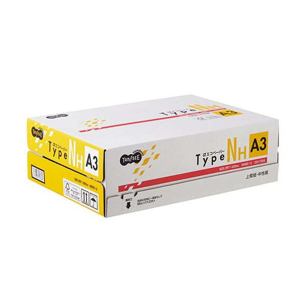 (まとめ) TANOSEE αエコペーパータイプNH A3 1箱(1500枚:500枚×3冊) (×5セット)