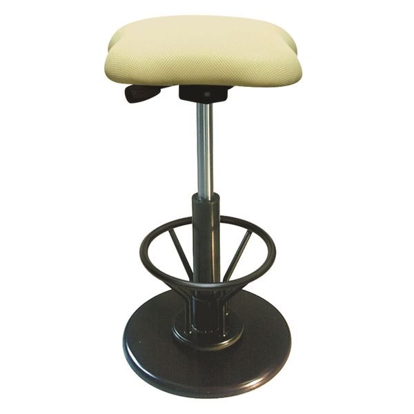 モダン スツール/丸椅子 (フットレスト付き アイボリー×ブラック) 幅33cm 日本製 14,757円