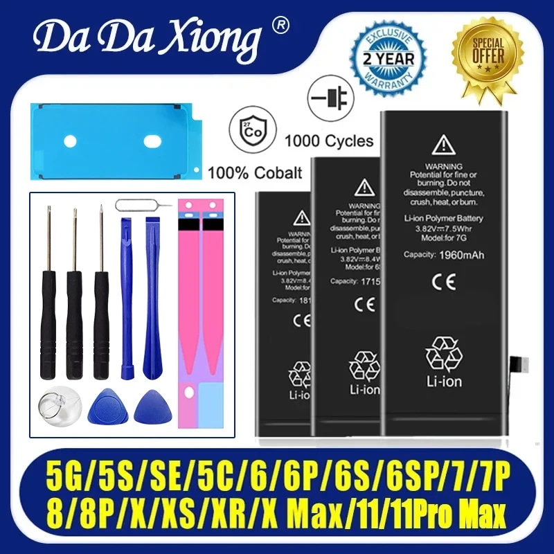 IPhone,SE, 2, 4s,5, 5s,5c,6s,7, 8 plus,x,xr,xs用の高品質サイクルバッテリー11 pro max,7p - 509