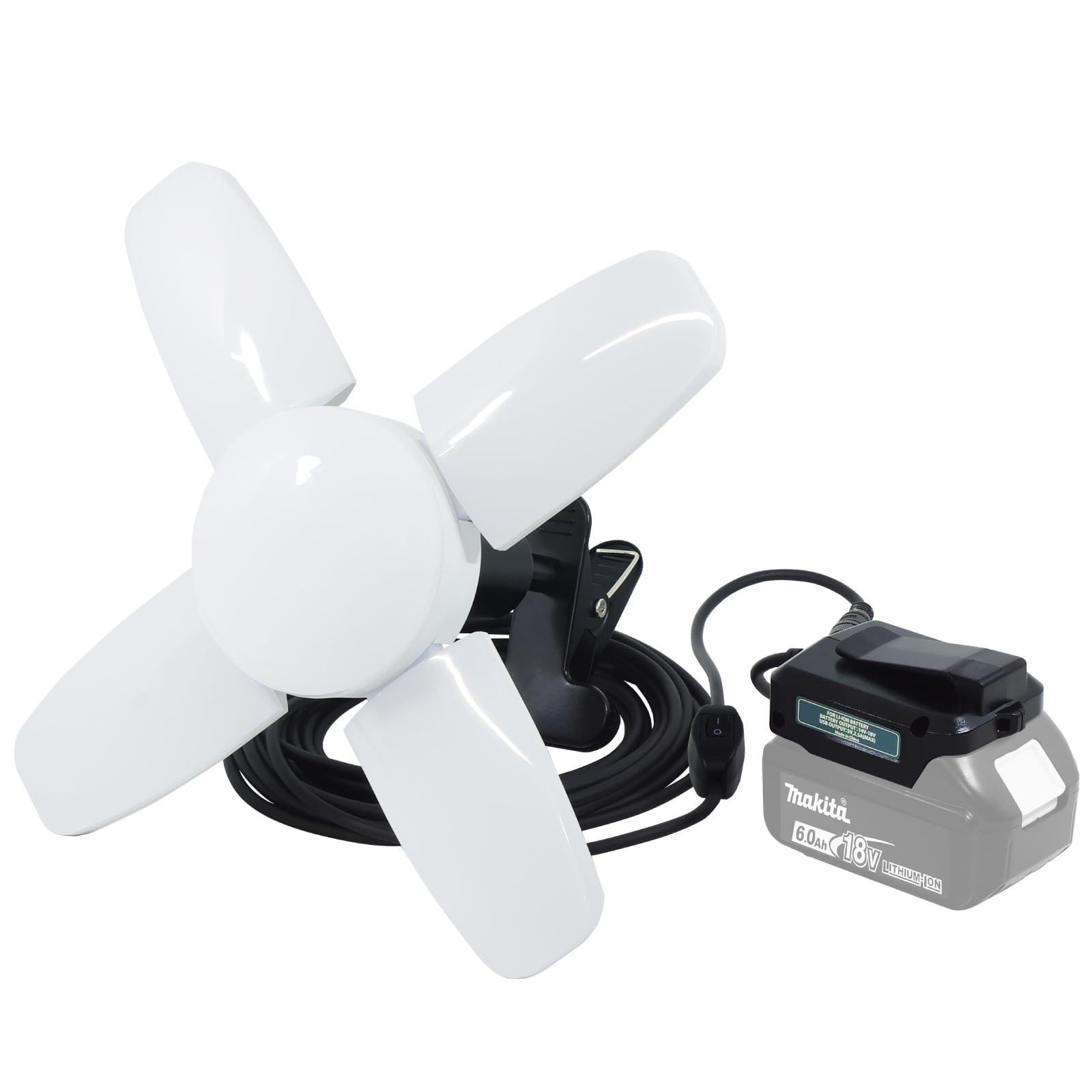 HEMAJUN led 投光器 バッテリー と互換性あり ライト グリップ式 12V-18V 1800lm ワークライト 16W 昼光色6500K ledライト 照明 折りたたみ 投光器 充電式 スイ 8,982円