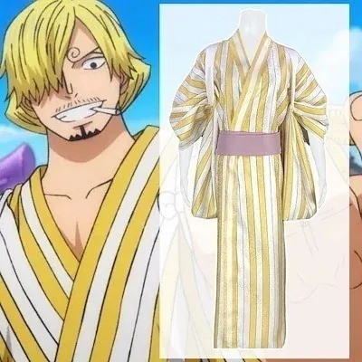 パーティーイベント用品コスチューム一式ハロウィン 学園祭 文化祭 仮装 変装 コスチューム 着物 ストライプ 浴衣 コスプレ衣装 サンジ ワンピース スーツ ハロウィン 2023年新作入荷コスプレ