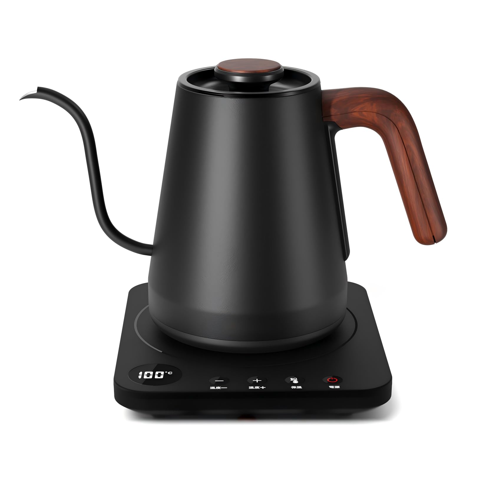 電気ケトル コーヒー HAGOOGI (ハゴオギ) ドリップケトル 1.0L 1200W コーヒーポット 温度調節 (1℃単位)/保温機能/空焚き防止/通知音オンオフ/PSE認証済み 細口 紅茶 お