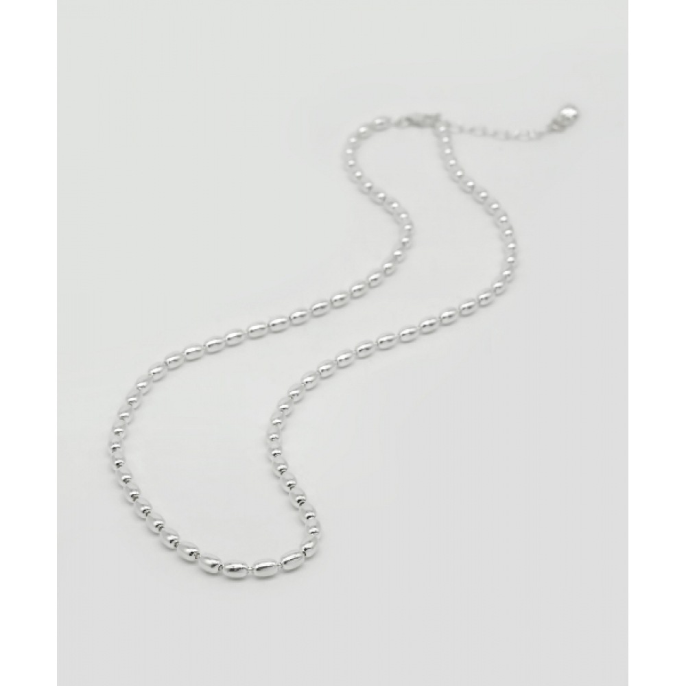 IAMJ [925シルバー] ベーシックエッグボールネックレス_3mm