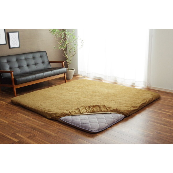 1161730026707 ラグカバー カバー 正方形 撥水 ベージュ 約193×193cm メーカー直送