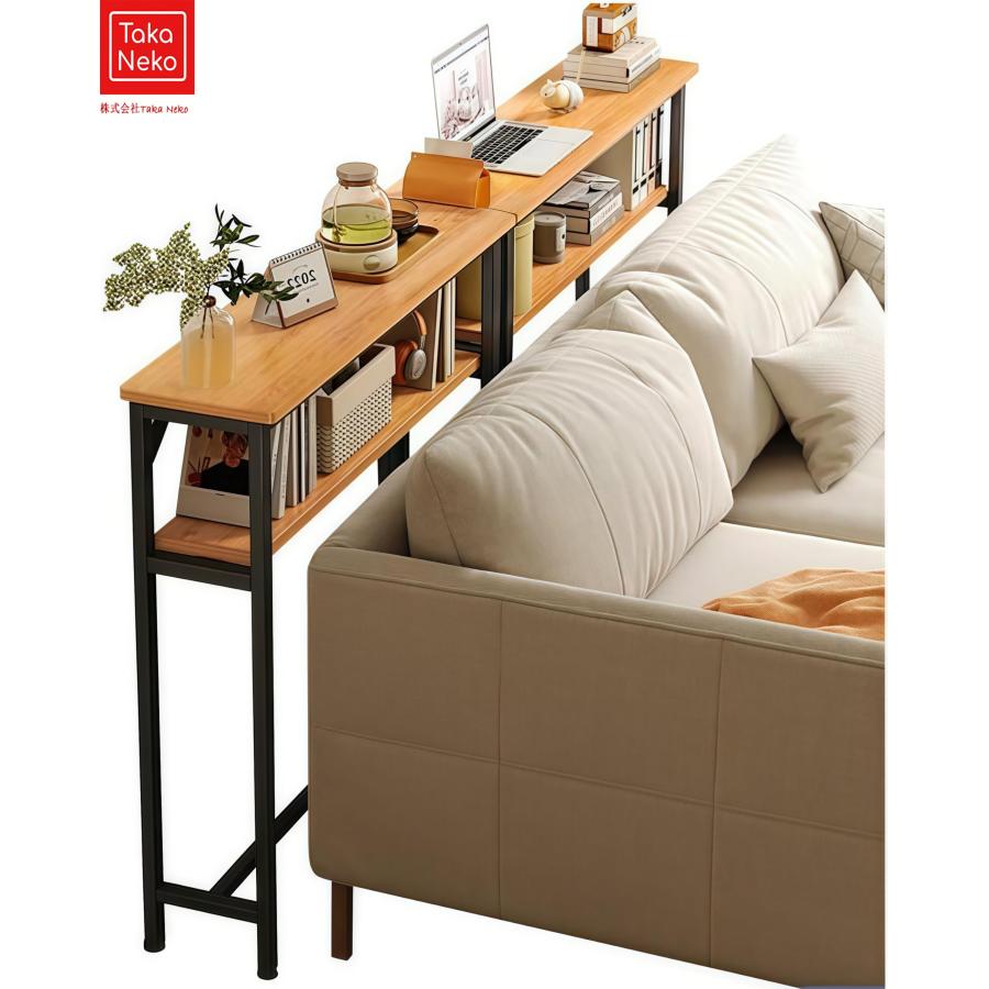 玄関テーブル ソファーテーブル コンソールテーブル サイドテーブル 長100*幅20cm 丸角加工 オープンラック 玄関棚 寝室棚 飾り棚 多機能 収納棚 玄関 寝室 リビ