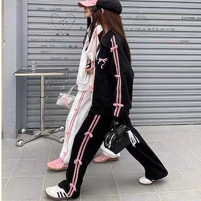 春服アウタースウェット可愛いスウェット可愛いスポーツジャージ可愛いジャージスウェットジャージ春レディースセットアップ