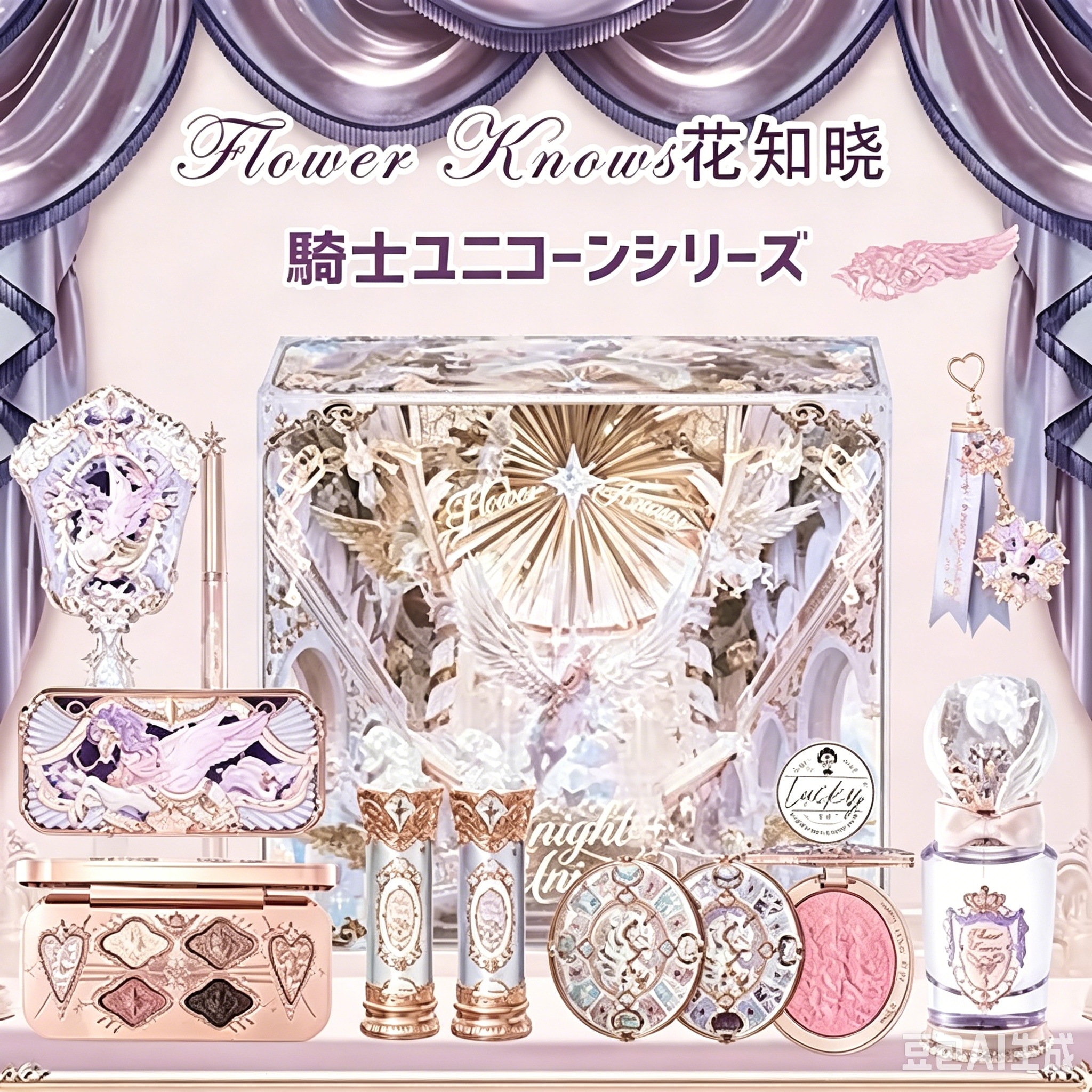 【2026夏の新作発売 公式正規品 】騎士とユニコーンの星のギフトボックス/化粧箱/コスメセット/アイシャドウ/チーク/ マスカラ/ハイライト/シェーディング/リップ/リップペンシル/コンシーラー/鏡