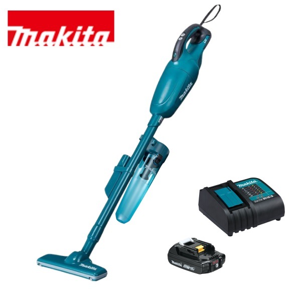 当店だけ！バッテリー充電器も1年保証! マキタ 青 18V コードレス 掃除機 カプセル式 CL181FDZ + サイクロンアタッチメント A-67169 + 軽量バッテリー BL1820B + 静音