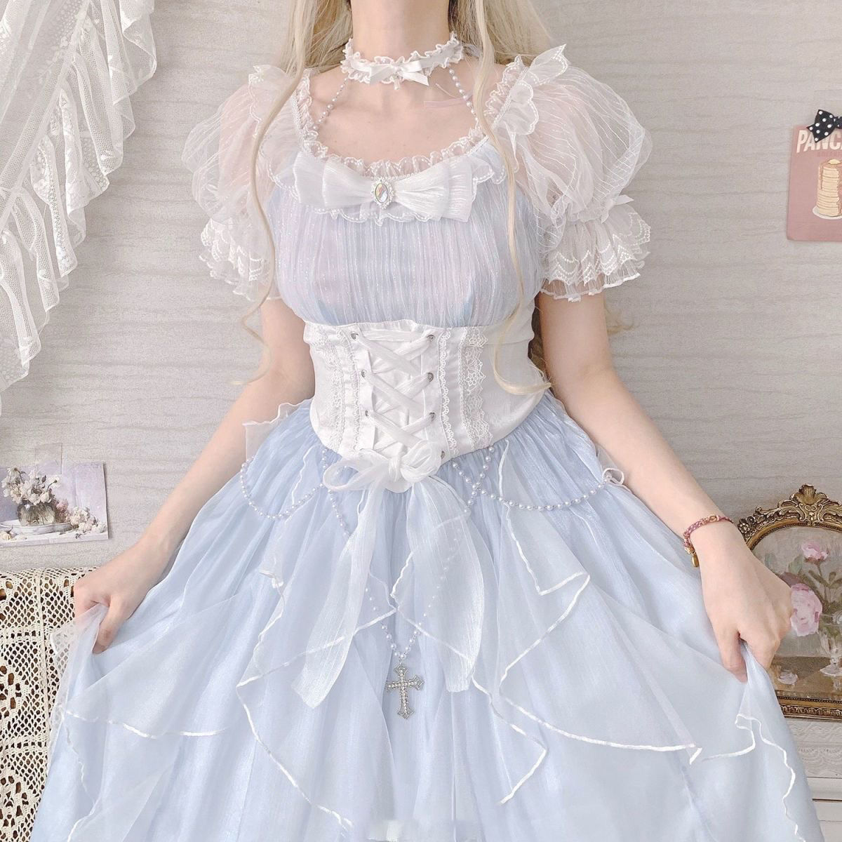 【3日で出荷】コスム 新作 ロリータ ロリータドレス 半袖 プリンセスドレス