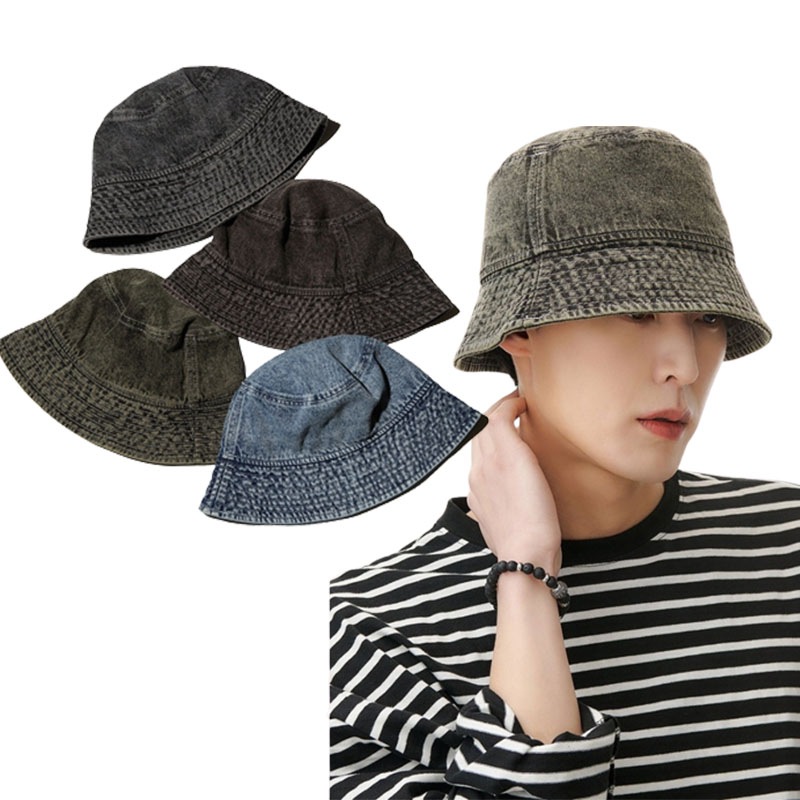 WASHED DENIM BUCKET HAT 4カラー