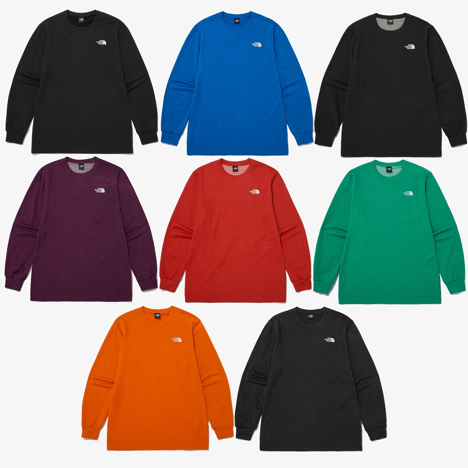 BASIC MERINO WOOL L/S EX R/TEE 8色 新商品 韓国人気 男女共用 肝節期 韓国ファッション ストリートファッション 女性服 Tシャツ