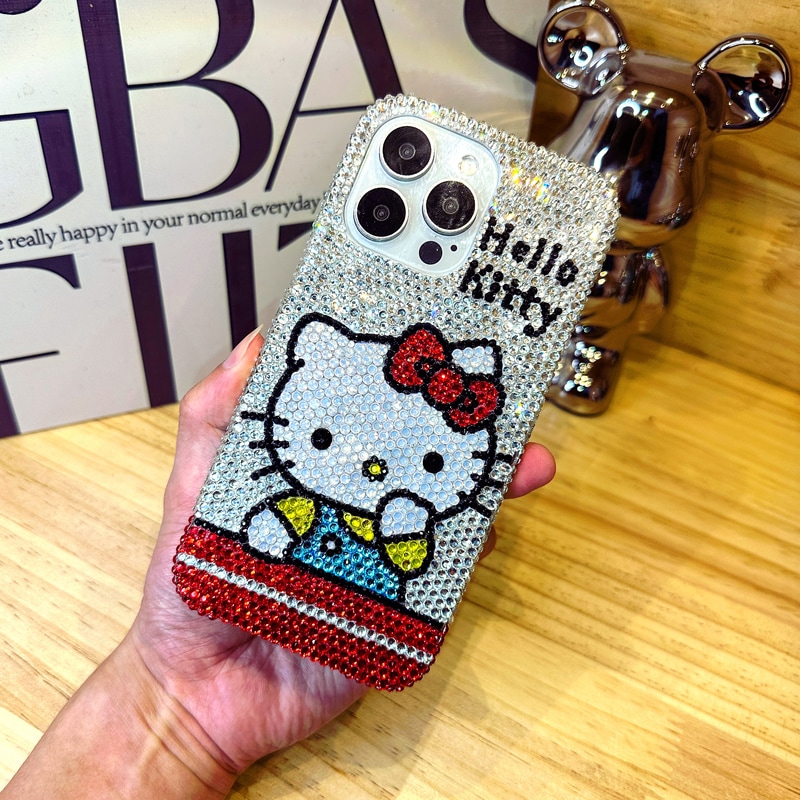 ハンドメイド iPhoneケース ハローキティ キラキラのラインストーン iPhone16/15/14/13/12/11ケース Plus Pro Max デコ電ケース 5,187円