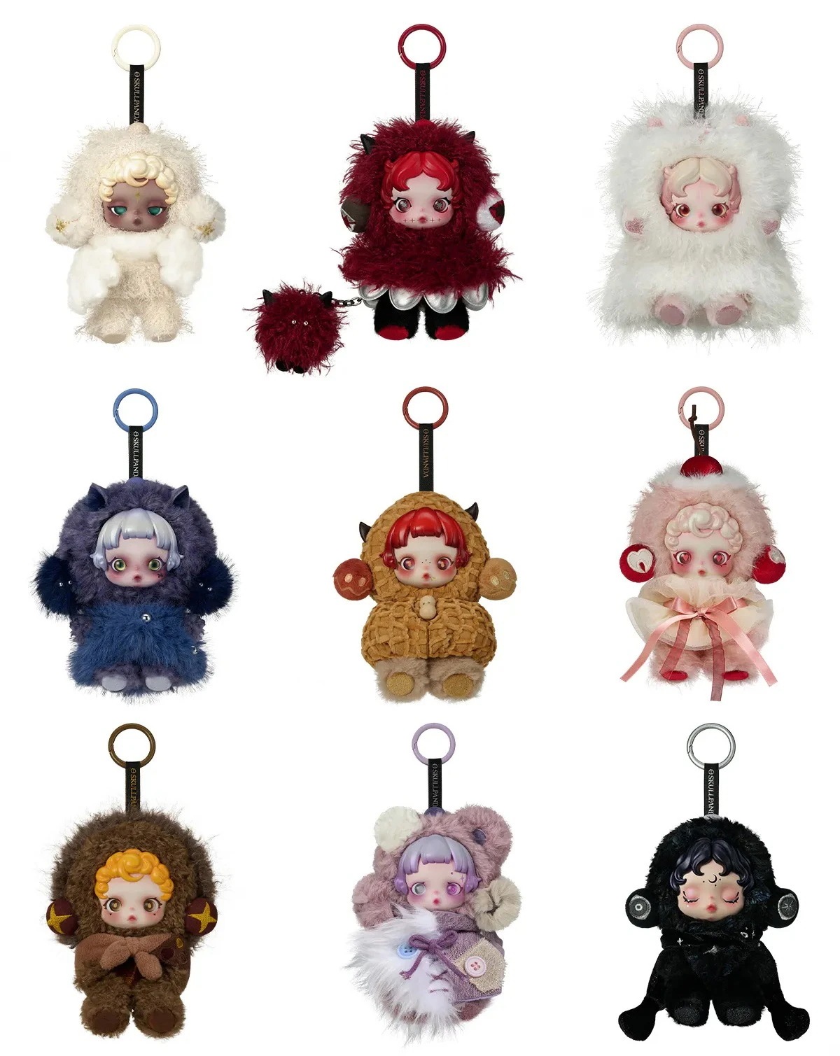 公式正規品POP MART SKULLPANDA You Found Me! Plush Doll Pendant ぬいぐるみペンダント ガチャポン ブラインドボックス マカロンぬいぐるみフィギュア