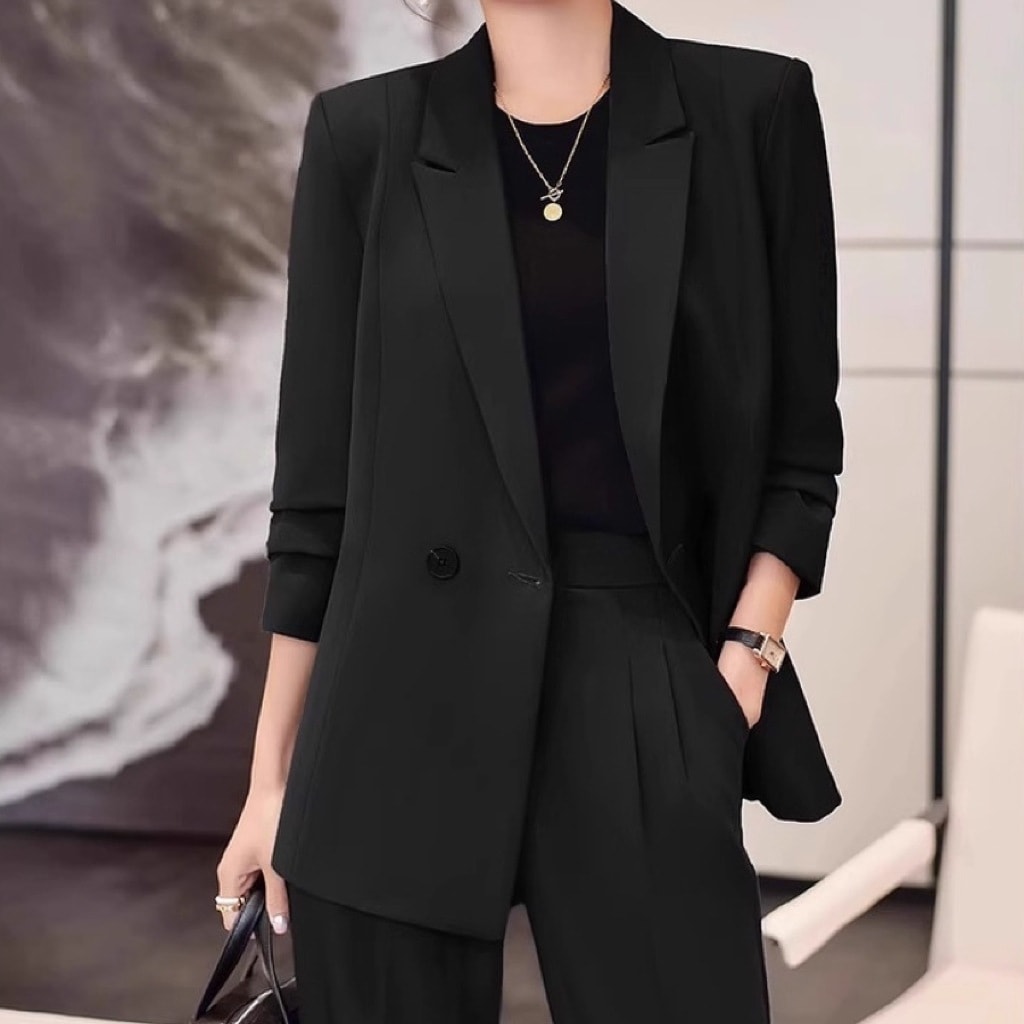 レディース ジャケット パンツ ボトムス セットアップ 上着 羽織 テーラードジャケット ロング 長袖 襟付き ポケット コンサバ ボタン 上品 おしゃれ かっこいい こなれ感 クール 主役級