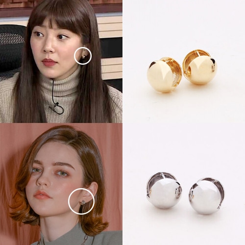 [ソンタンビ着用] バインボールド ラウンドピアス セレブが愛するカスタムジュエリー 韓国の人気芸能人着用 ファッションジュエリー 人気ジュエリー デイリーアクセサリー大学生ファッション