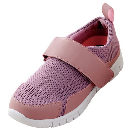 楽々のびのびニットストレッチシューズ ワンタッチ式 パープル M