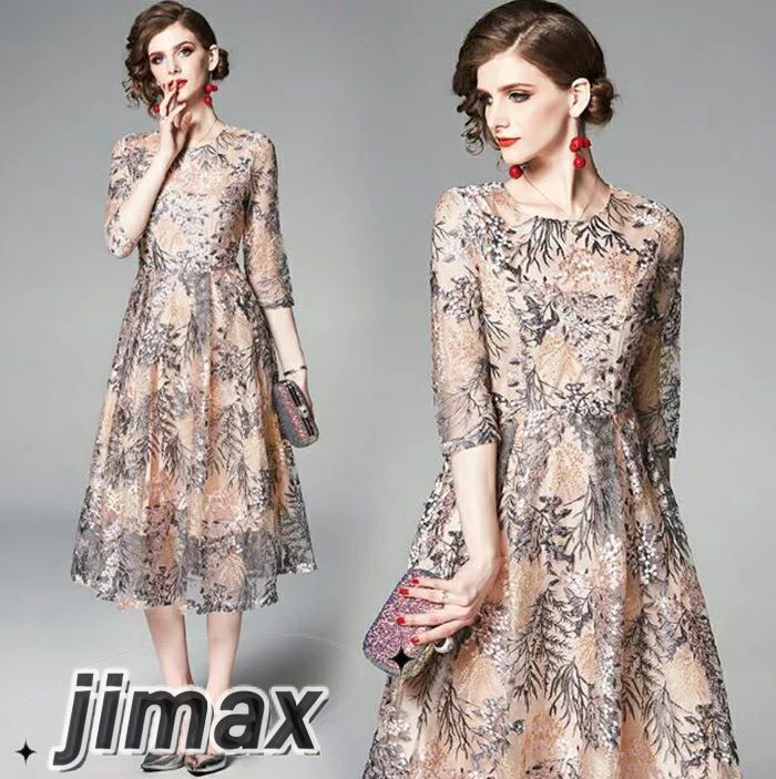 部分 パーティードレス 結婚式 ワンピース 20代 30代 ワンピース パーティドレス 花柄刺繍 ウェディングドレス ウエディング ドレス 二次会 花嫁 ブライズメイド ミモレ丈 結婚式 入学式 演奏