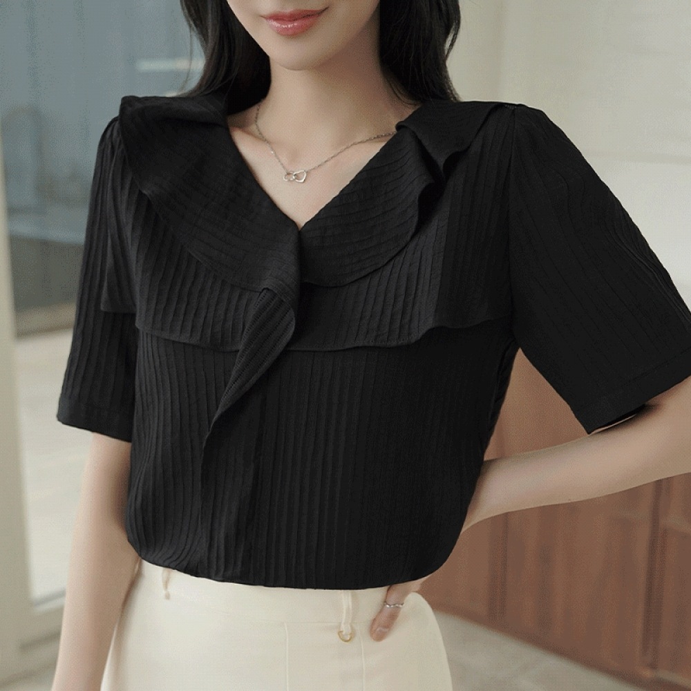 クリックアンドファニー ヘミンド ラッフルブラウス 7,987円