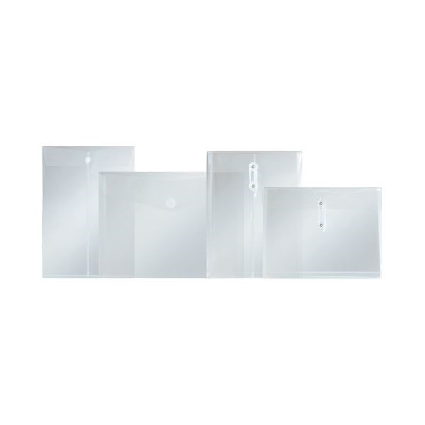 （まとめ）G-Aim エンベロープホルダーA4タテ クリア マチ付 YF-980 1枚 [x50]