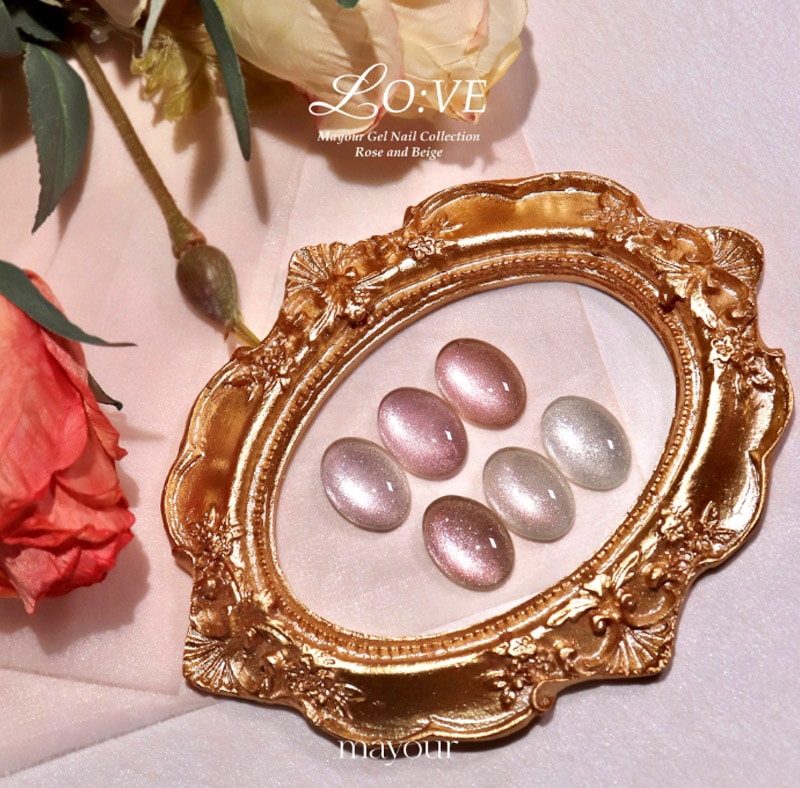[mayour] 【LO:VE】 Magnet gel - 6色 セット / Rose and Beige / 春のネイル / MZ69~MZ74 【3月20日以降の出庫】