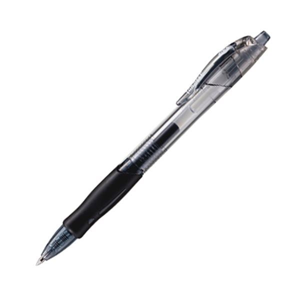 （まとめ）TANOSEE ノック式ゲルインクボールペン スリム 0.7mm 黒 1本 [x100]