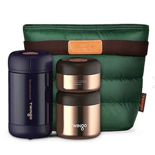 Twingo 弁当容器セット ステンレス 3つの容器 950ml 韓国から直接発送