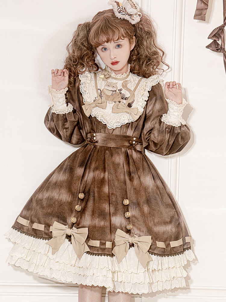 【激安本日限定】ロリータ ワンピースロリータお姫様ドレス キュートなオプ 長袖 ちょっぴりスイートドレス エレガント ロリータドレス 春 10,608円