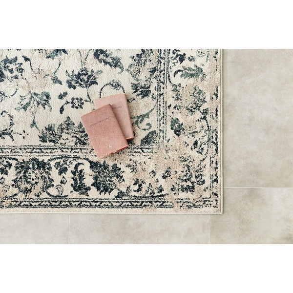 240639900 エジプト製 オリエンタル柄のウィルトンラグ カマル マルマキ 130×190 アイボリー メーカー直送