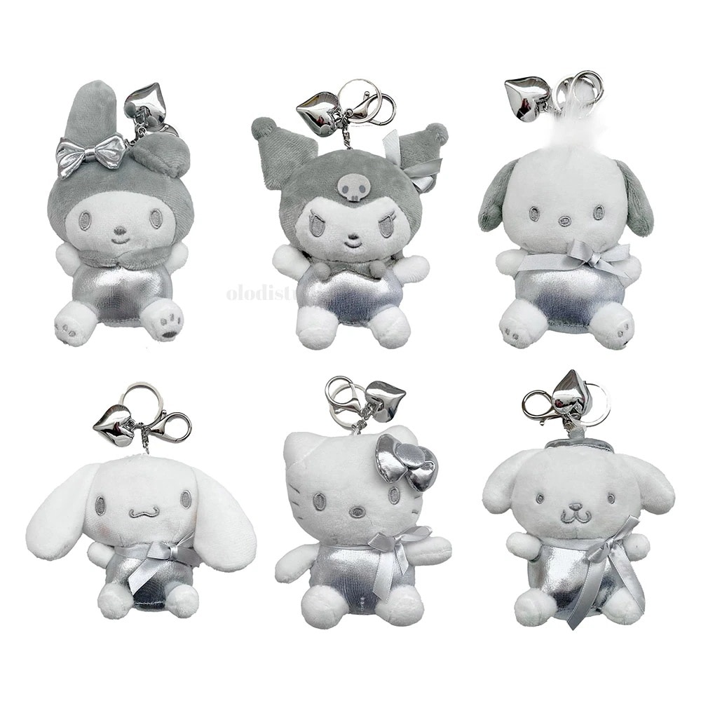【1 つ購入すると 1 つ無料】サンリオ シルバー 人形キーリング ハローキティ 黒美ポチャコ シナモロール ポンポンプリン ハート バックパック 自動車キーホルダー 福袋 5,868円