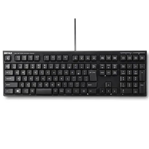 キーボード バッファロー 有線 USB BSKBU510BK USB接続 有線ディープストロークパンタグラフキーボード ブラック
