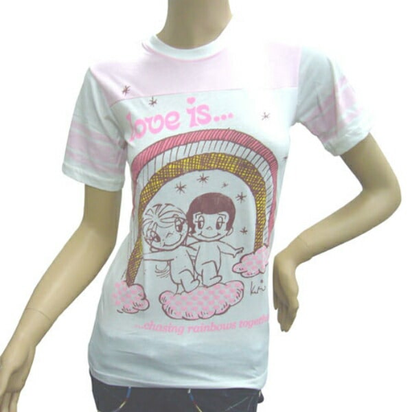 JUNK FOOD　ジャンクフード　レディース ラブ イズ レインボー　半袖　Tシャツ