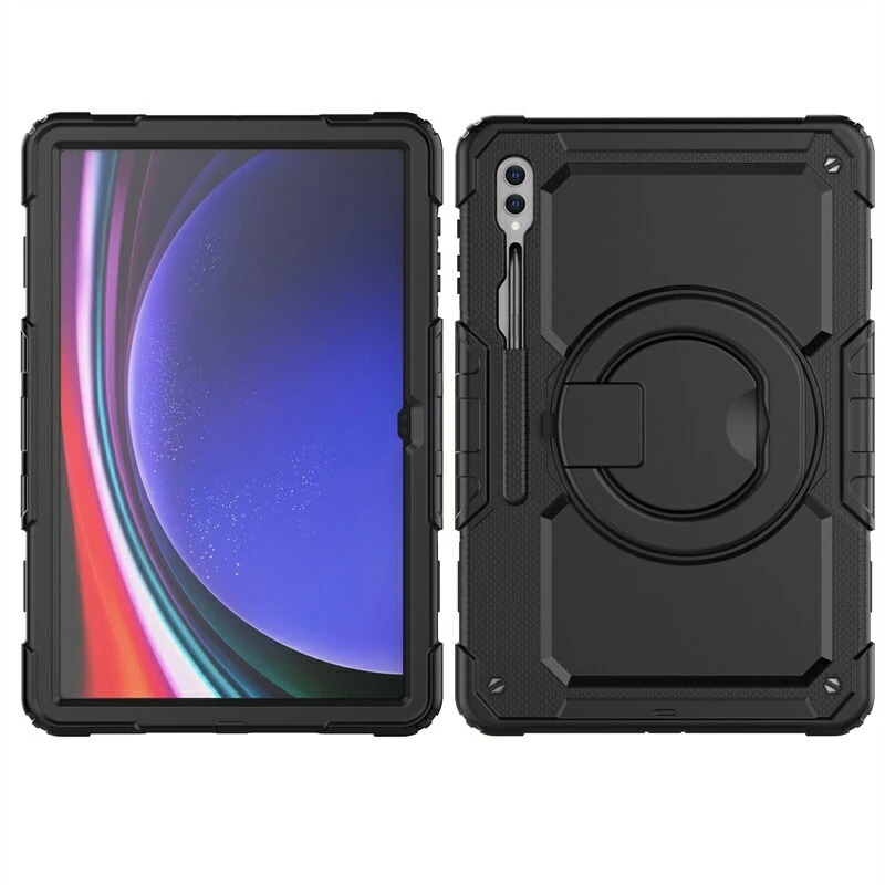 「紐付き」Galaxy Tab S10 Ultraケース Tab S9 Ultra ケース Tab S8 Ultra ケース シンプル カバー ペン入れ収納 耐衝撃 全面保護 多機能スタンドケー