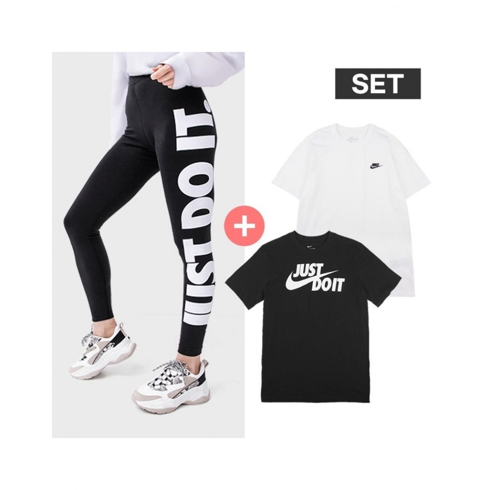 Nike (スポーツ) Nike (スポーツ) ナイキ半袖Tシャツ+レギンス女性用上下セット
