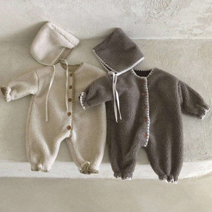 ベビー冬服，男女の赤ちゃんを厚くするロンパース，新生児用外出着，ベビー長い登山服，子供服ジャンプスーツ ロンパース