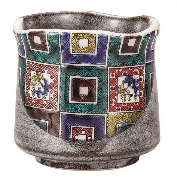 ナカマル『九谷焼』湯呑石畳文 K9-714