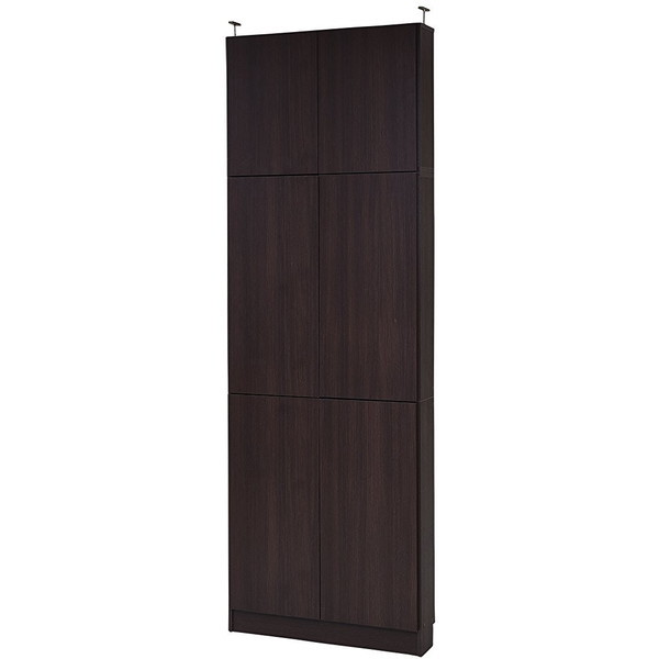 JKプラン FRM-0101DOORSET-DB　MEMORIA 棚板が1cmピッチで可動する 薄型扉付幅81 上置きセット メーカー直送
