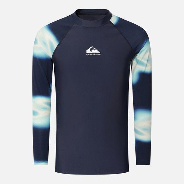 男性スリム핏ラッシュガード COMP LOGO BLOCK TIGHT LS (QG11RS503)
