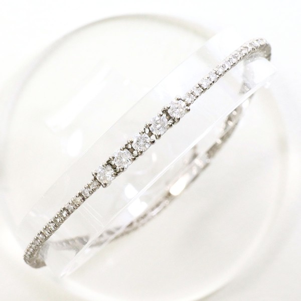 K18 18金 WG ブレスレット ダイヤ 1.5 カード鑑別書 ジュエリー 中古