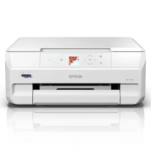 EP-717A (ホワイト) A4カラーインクジェット複合機 カラリオ コンパクトデザイン Wi-Fi