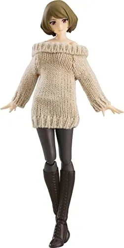 女性body[チアキ] with オフショルセーターワンピコーデ ノンスケール プラスチック製 塗装済み可動フィギュア 574