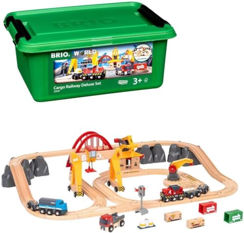 BRIO (ブリオ) WORLD カーゴレールデラックスセット [全54ピース] 対象年齢 3歳*