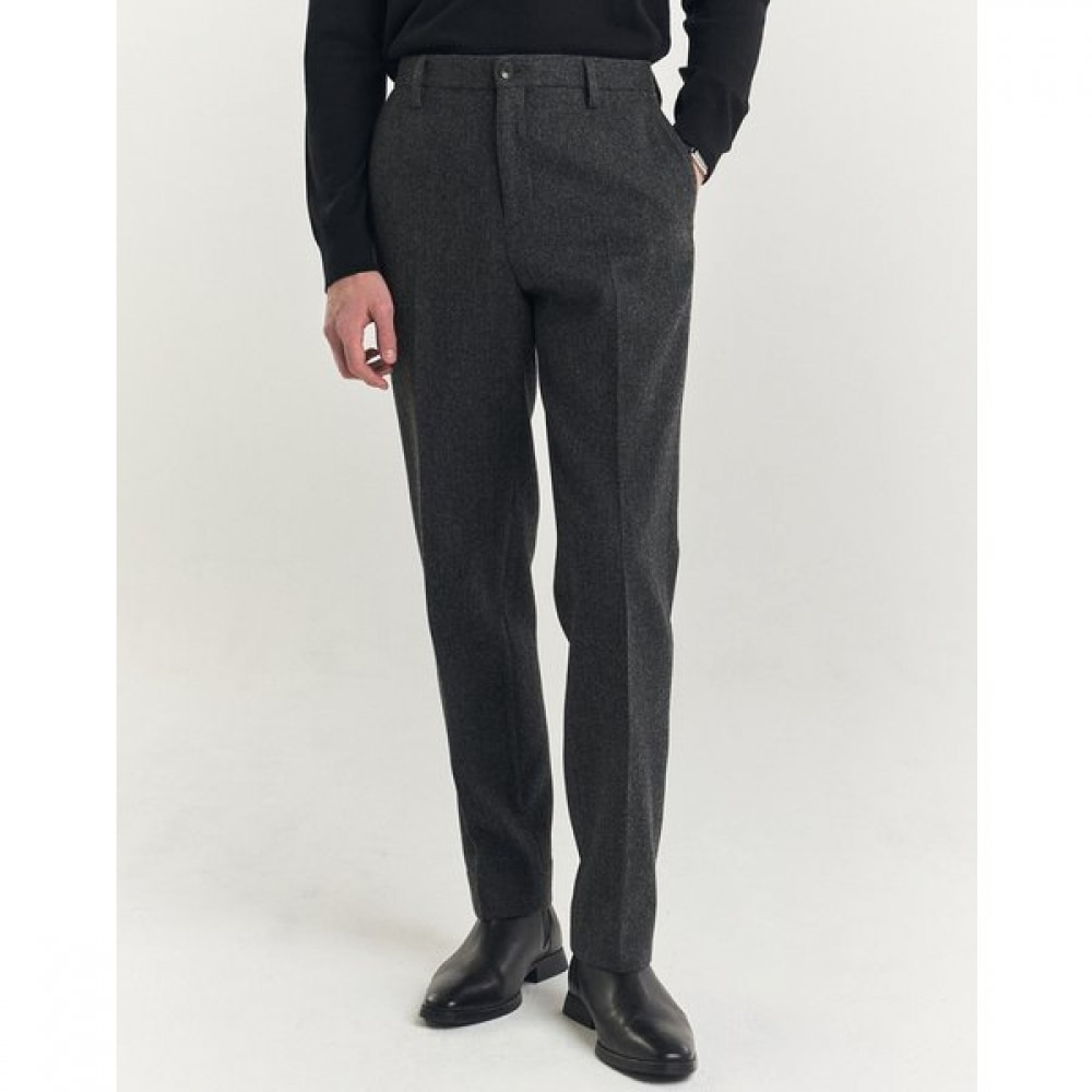 COLLECTION チャコールグレー ヘリンボーンセットアップパンツ HZPA4D403CG