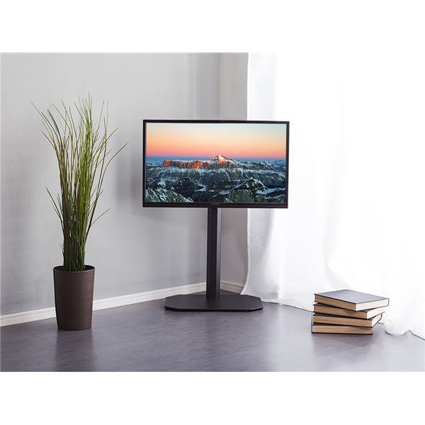 テレビ台 約幅49.5cm ブラック 八角壁寄せテレビスタンド ハードディスクホルダーセット 八角テレビスタンド専用 リビング 11,360円