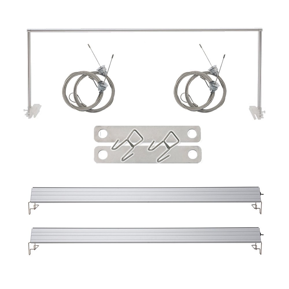 アクロ　ＴＲＩＡＮＧＬＥ　ＬＥＤ　ＧＲＯＷ＆ＢＲＩＧＨＥＴ　９００　吊り下げ用ライトスタンドセット　アクアリウム　水槽　照明　ＣＲＣ10―15―10―50―10