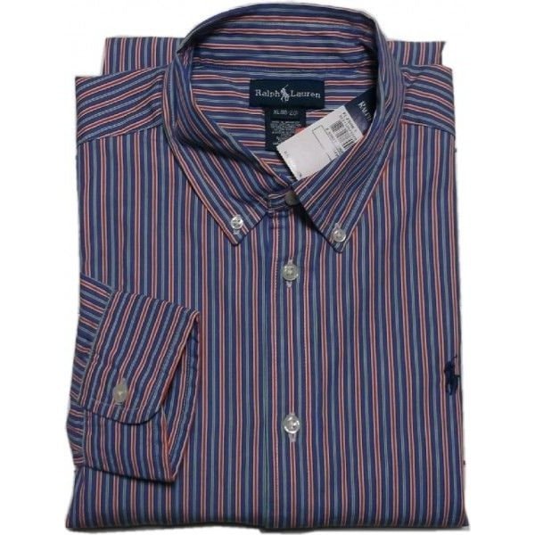 ボーイズサイズ 長袖 ボタンダウンシャツ ブルー boys PR2-870