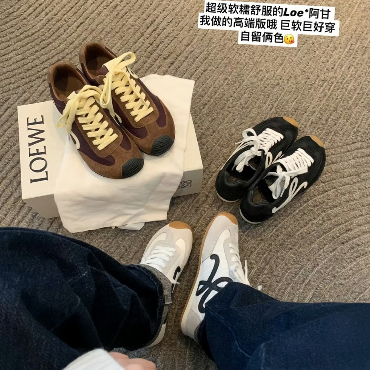 Cowhideバージョンsu Yinyin同じスタイルの傾いたヘッドのかわいいレトロレースアップカジュアルスポーツトレーニングフォーレストガンプシューズ 5,336円